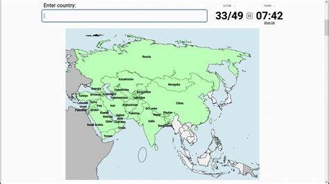 asia map quiz sporcle|More.